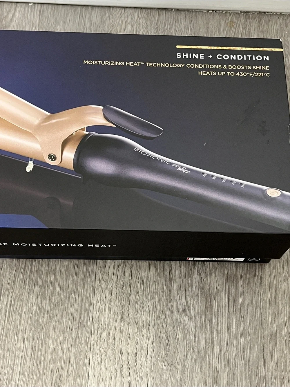 BioIonic Goldpro curling iron 1.25“ moisturing heat technology new